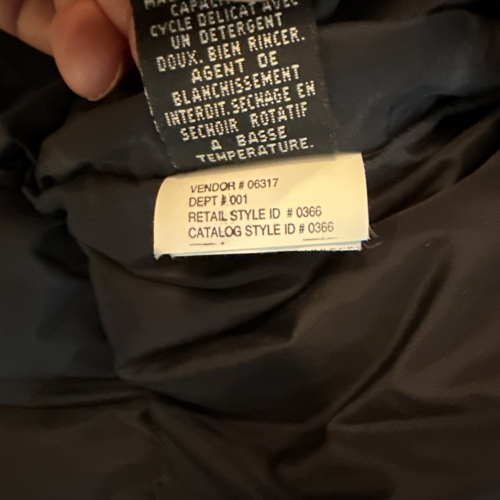 Eddie Bauer Mens Tan Goose Down Puffer Jacket Fleece Collar Vintage Large L - Picture 11 of 12